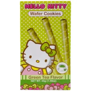 Hello Kitty Wafer Cookies Green Tea