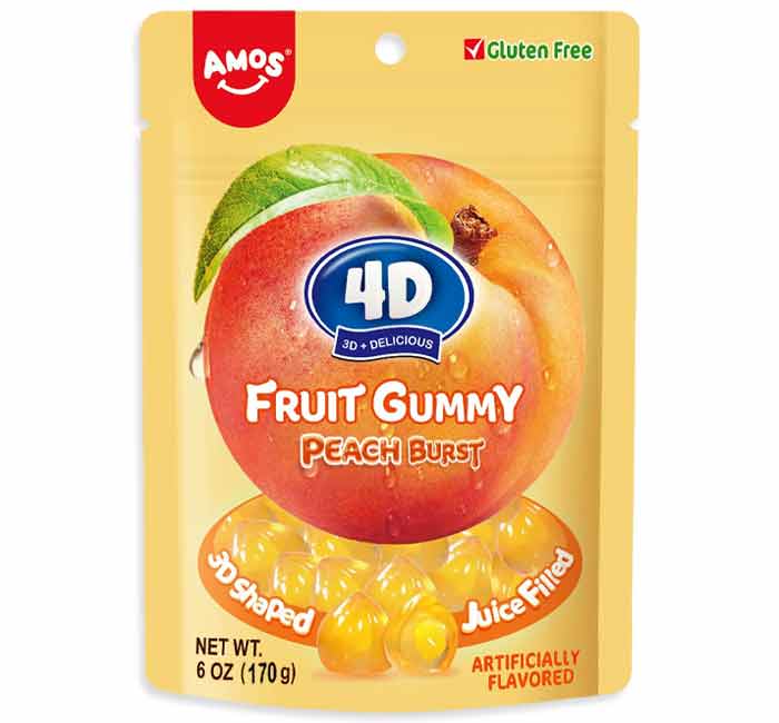 Amos 4D Fruit Gummies Peach Burst