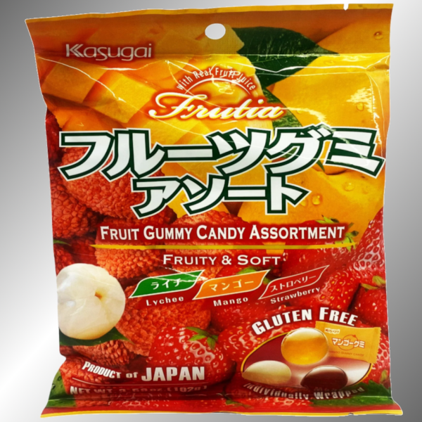 Kasugai Gummy Mix Lychee-Mango-Strawberry (Japan)