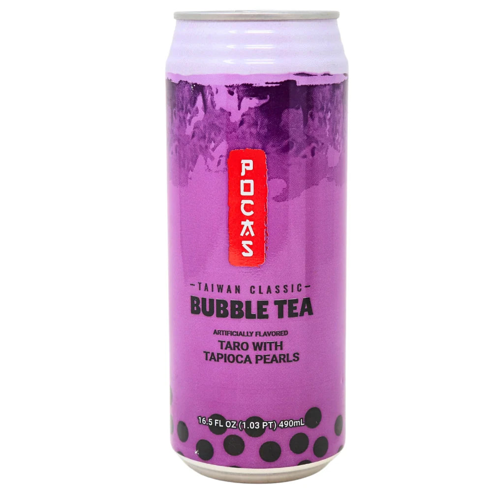 POCAS Taro Boba Milk Tea with Bubble Tapioca Pearls
