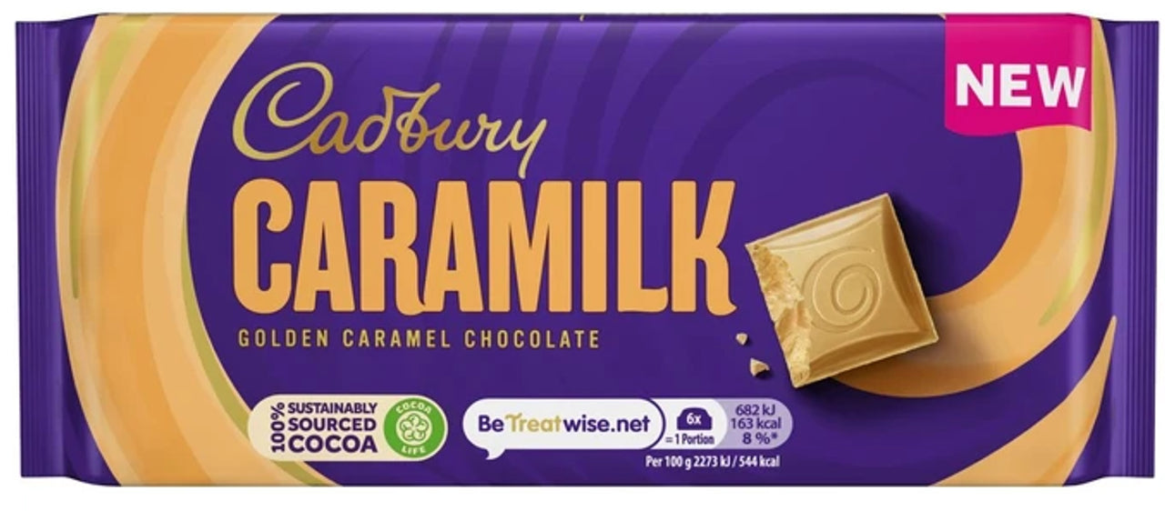 Cadbury Caramilk Golden Chocolate Bar, (Canada)