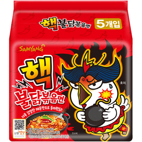 Buldak 2x Spicy Chicken Ramen 5 Pack