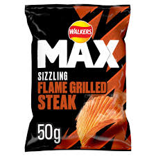 Walkers Max Sizzling Flame Grilled Steak -UK